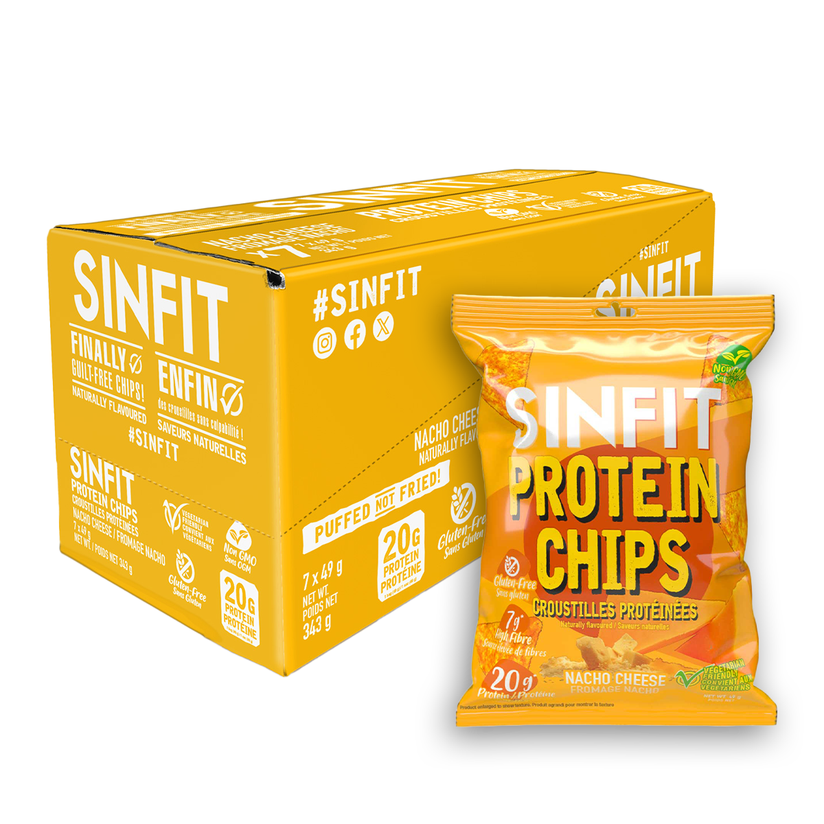 SINFIT Nacho Cheese Protein Chips