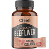 Chief Organic Beef Liver 120 Caps + FREE Bar