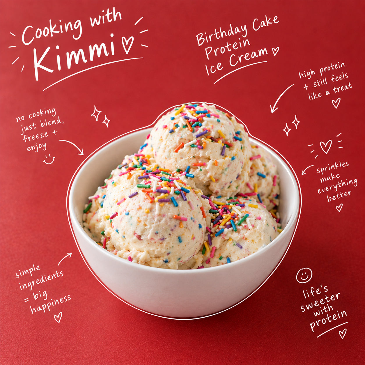 Cooking with Kimmi – Birthday Cake Protein Ice Cream