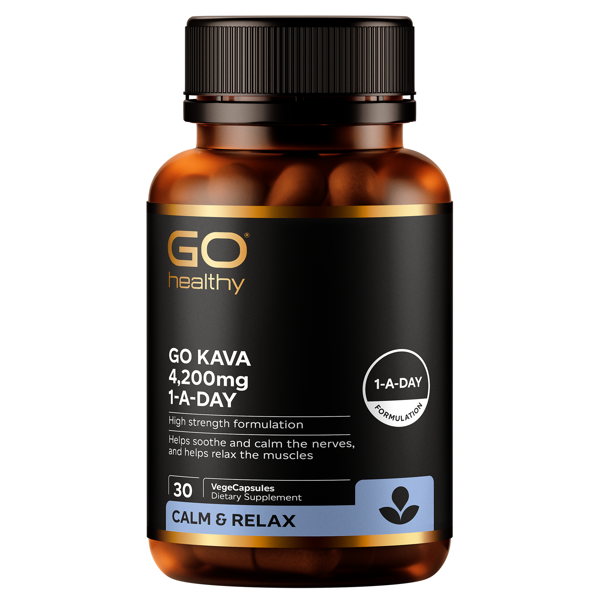 GO Kava 4,200mg 1-A-Day 30 VCaps 30