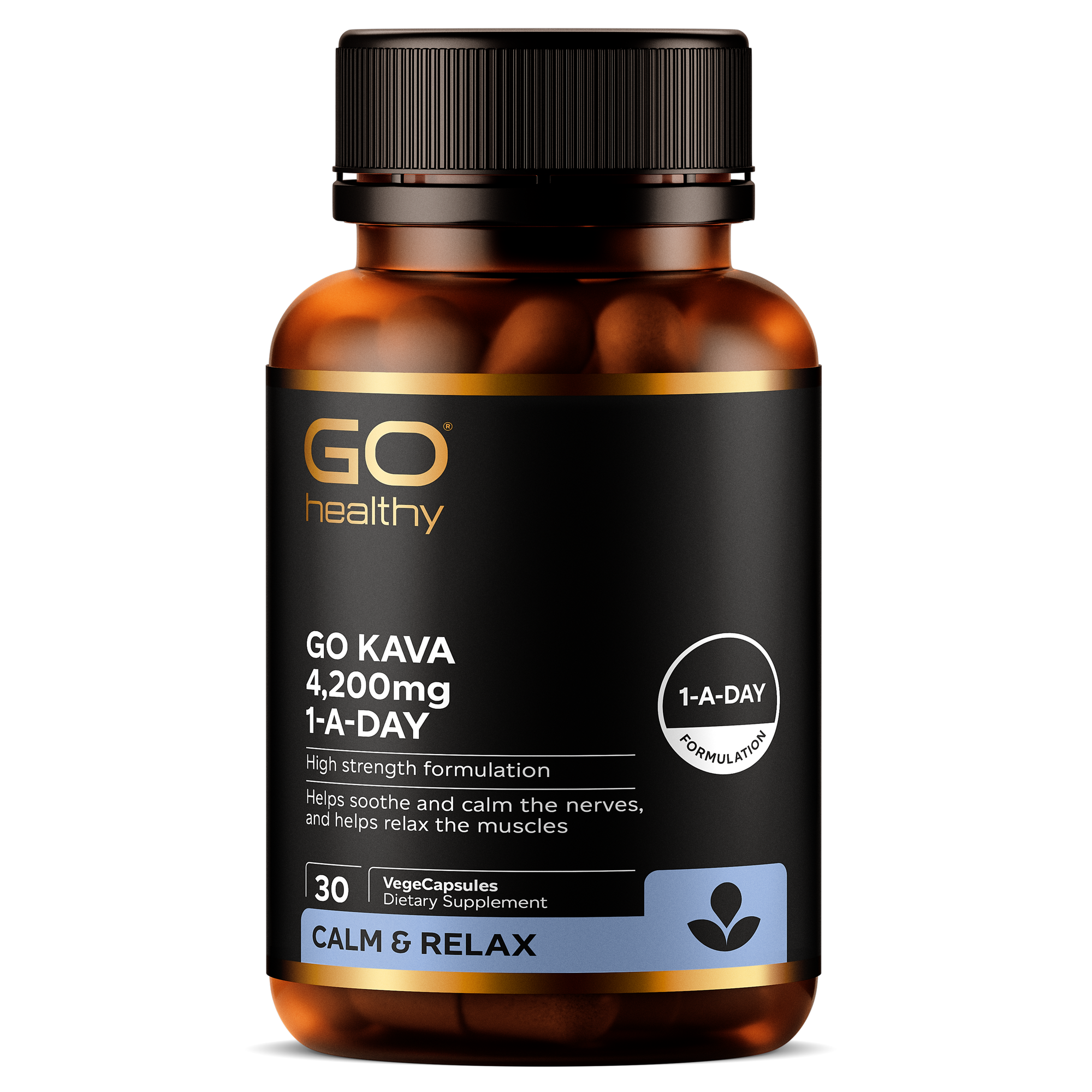 GO Kava 4,200mg 1-A-Day 30 VCaps 30
