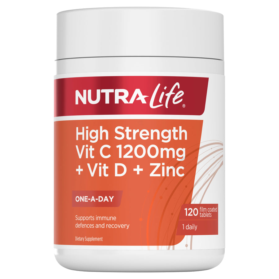High Strength Vit C 1200mg  + Vit D + Zinc 120