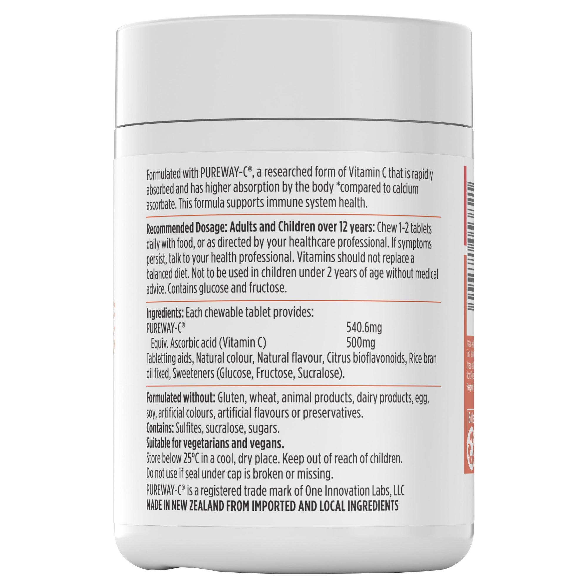 Rapid-C 500mg Chewables 120