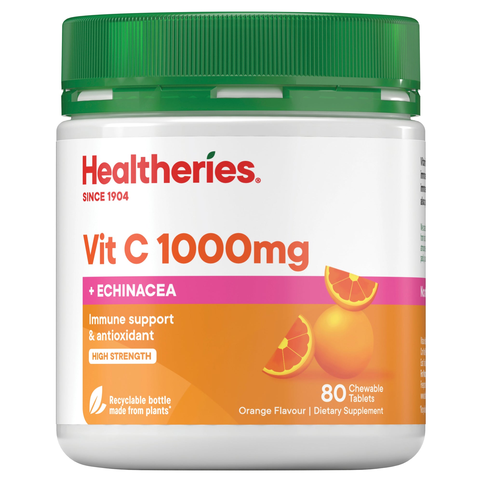 Vit C 1000mg + Echinacea Chewable (Orange) 80
