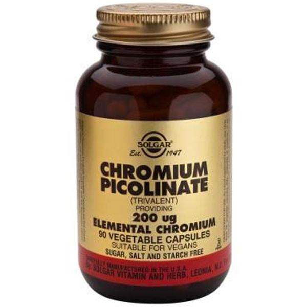 Solgar Chromium Picolinate 200mcg 90 Caps CLEARANCE Short Dated end of 05/2026