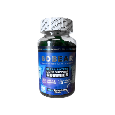 SOBEAR HANGOVER GUMMIES BOTTLE (60 gummies) - 1 bottle