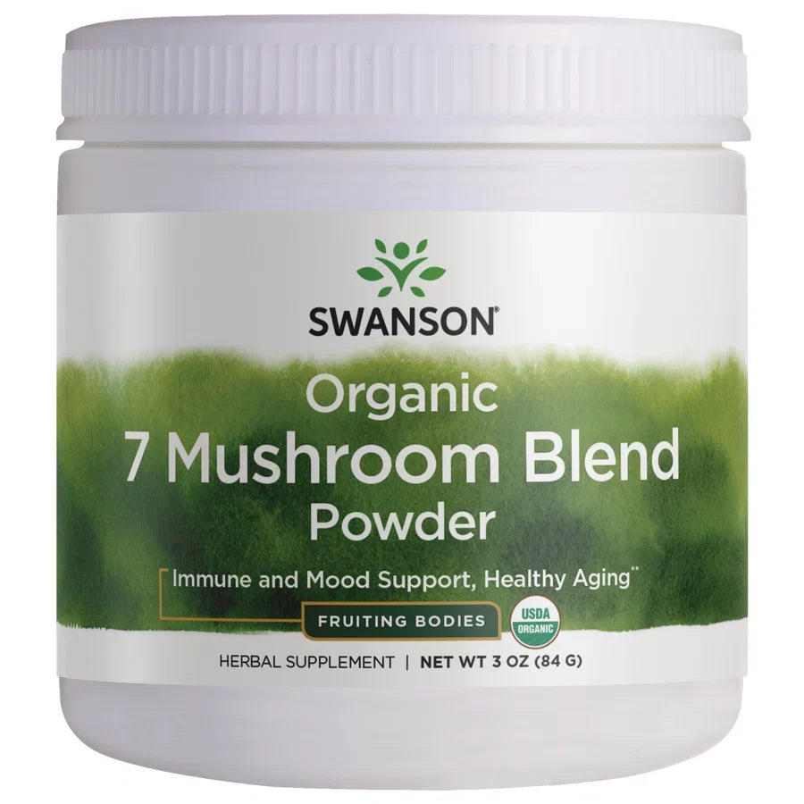 Swanson 7 Mushroom Blend Powder Organic