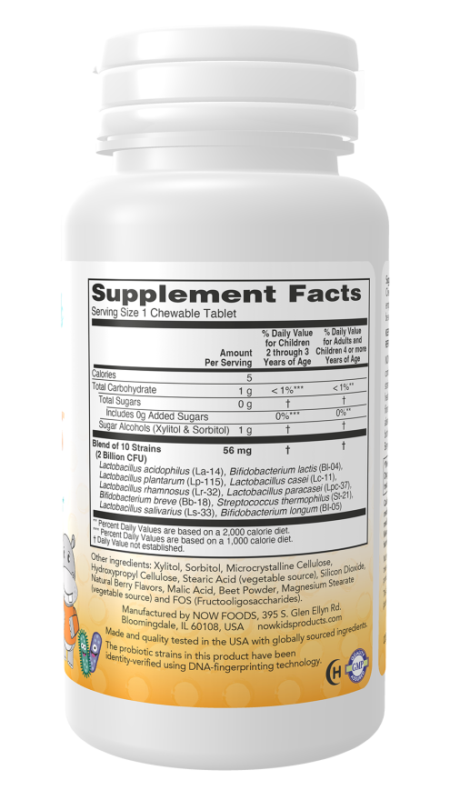 NOW BerryDophilus Kids Probiotics 2B CFU
