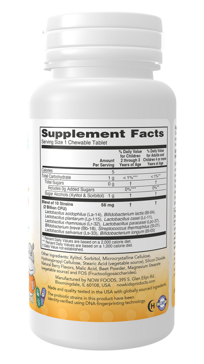 NOW BerryDophilus Kids Probiotics 2B CFU