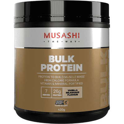 Musashi Bulk Protein 420g CLEARANCE Short Dated end of 01/2026