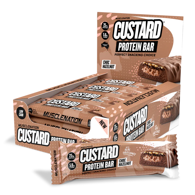 MUSCLE NATION PLANT CUSTARD BAR  (Box of 12)
