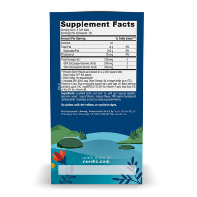 Nordic Naturals Arctic Cod Liver Oil 90 Softgels