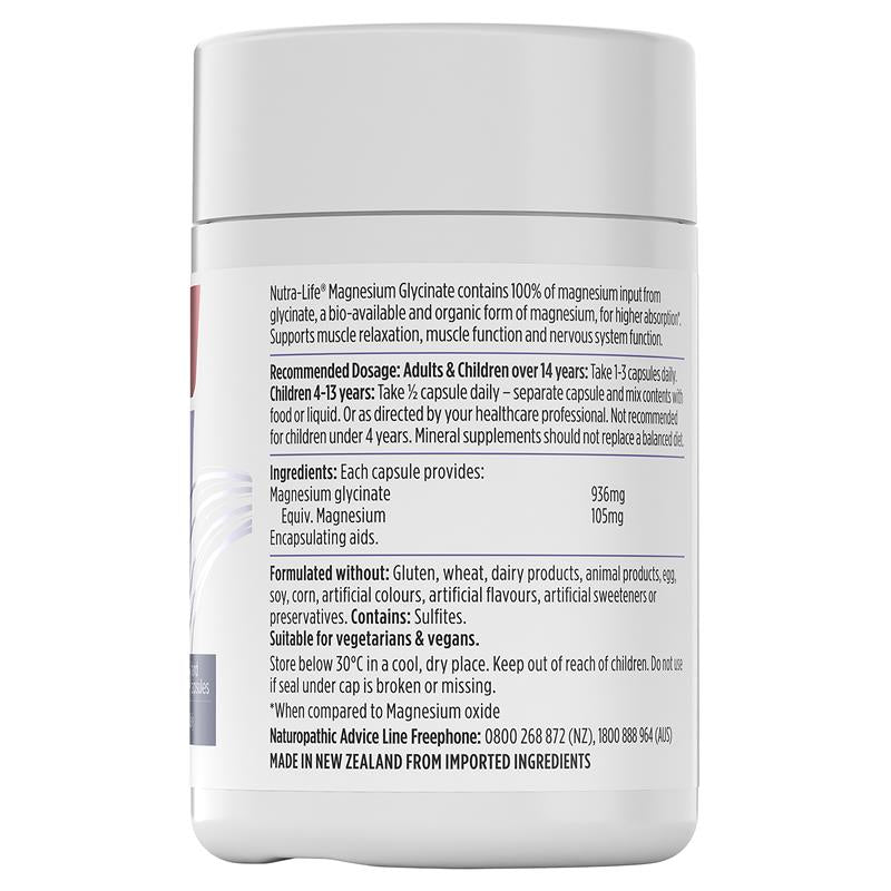 Nutra-Life Magnesium Glycinate 60 Capsules
