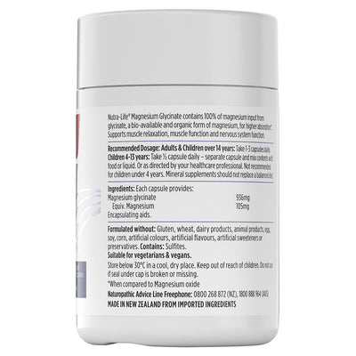 Nutra-Life Magnesium Glycinate 60 Capsules
