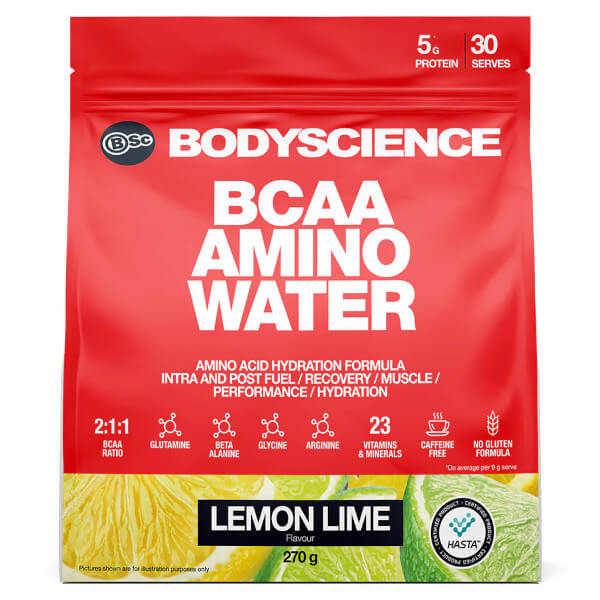 BSc Body Science BCAA Amino Water 270g CLEARANCE Short Dated end of 08/2026