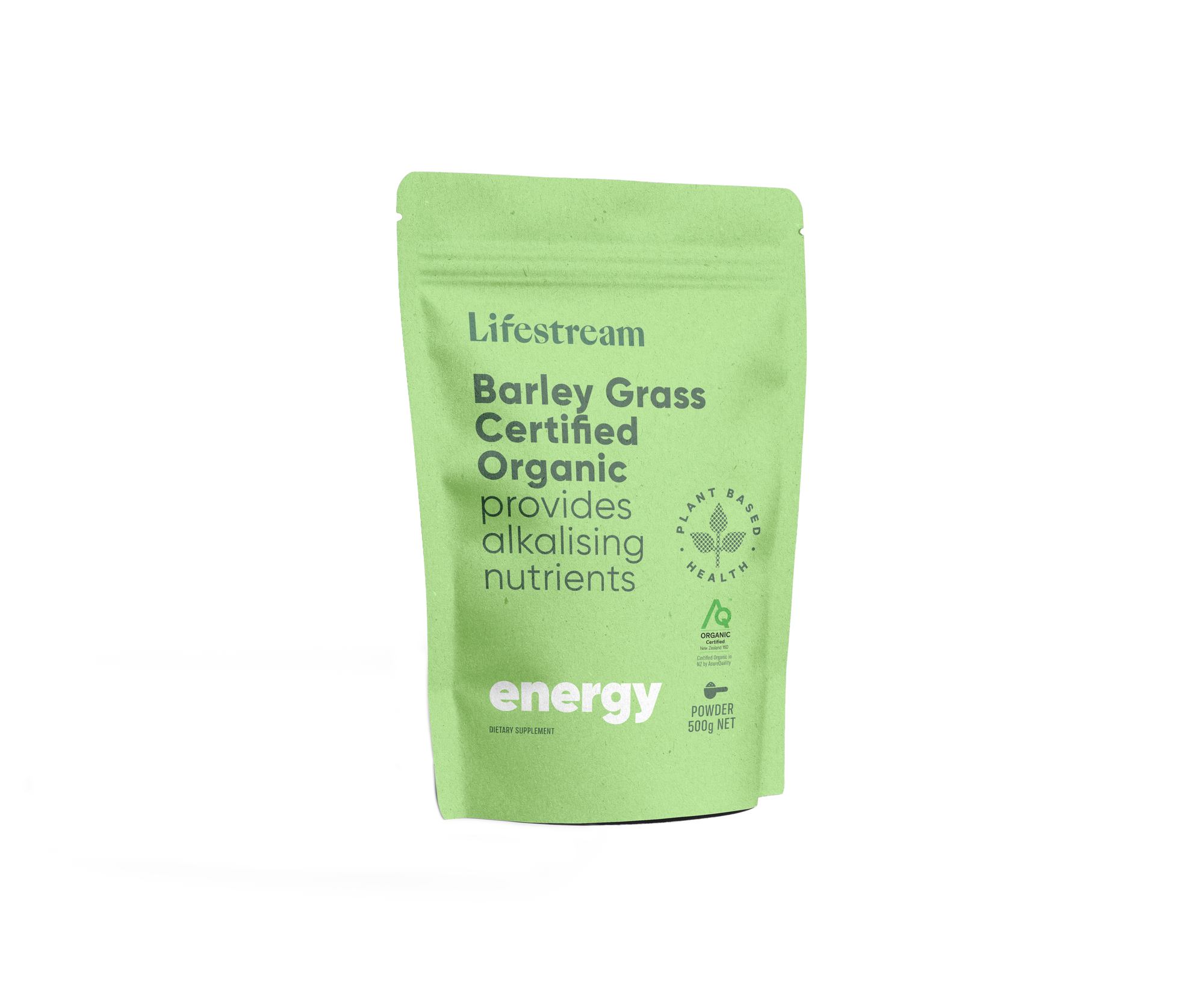 Lifestream Certified Organic Barley Grass Powder 500g Nutrient-Rich Superfood Supplement