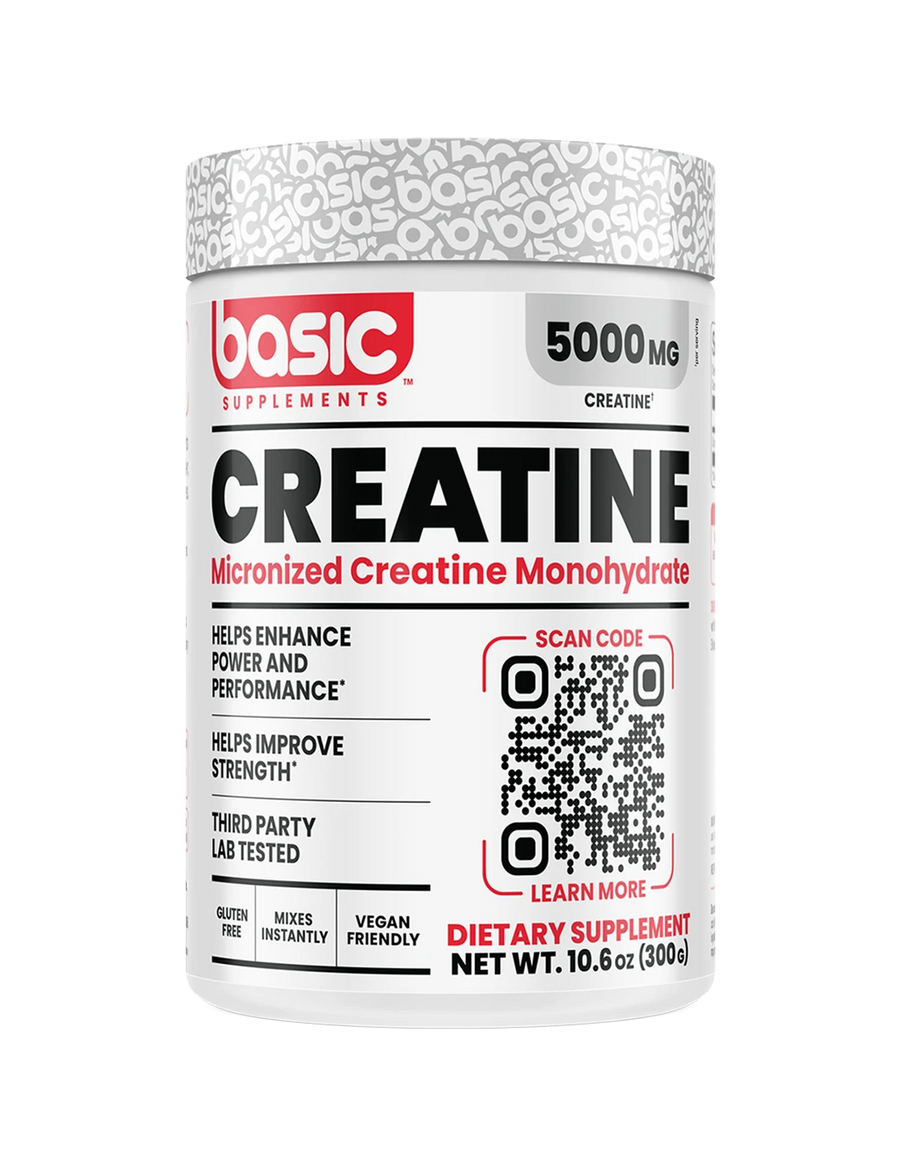 Basic Supplements Creatine Powder 60-Serve Unflavoured Pure Energy Booster