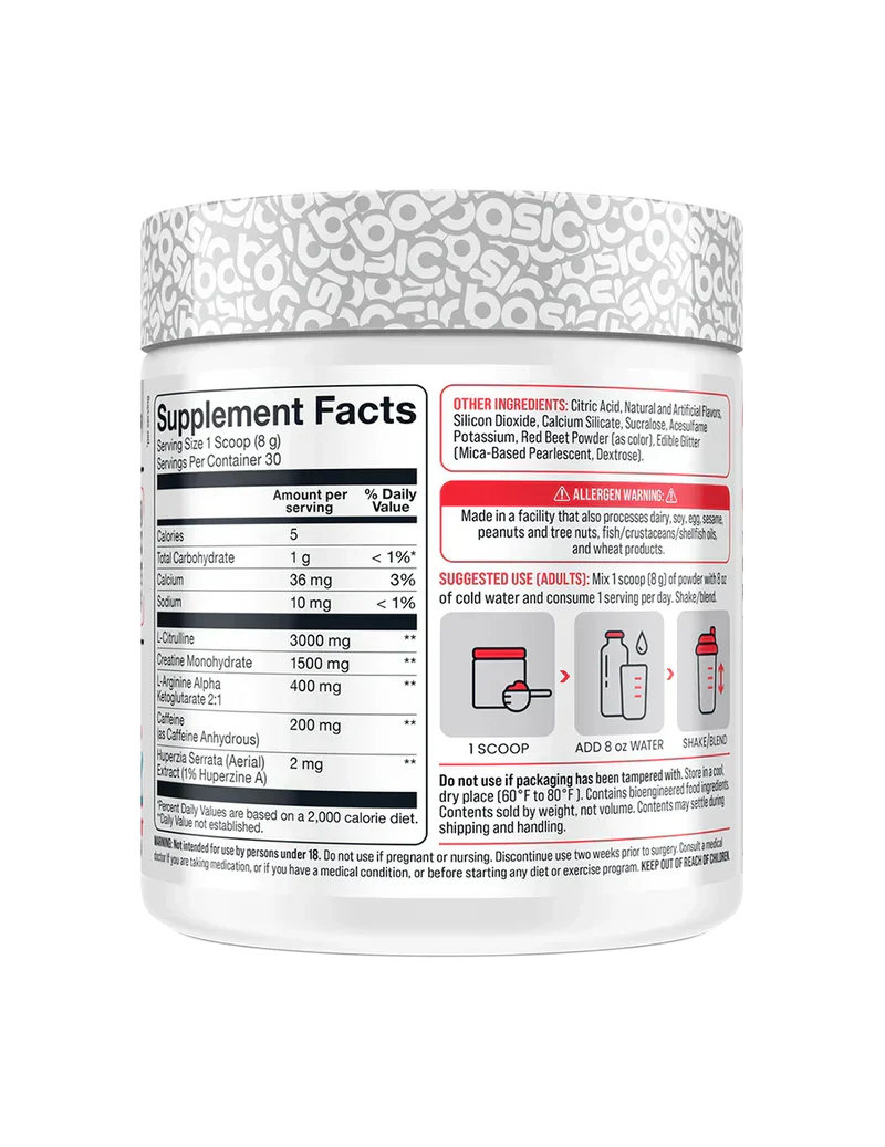 Basic Supplements Mass High Calorie Muscle Mass Gainer + Free Pre-Workout