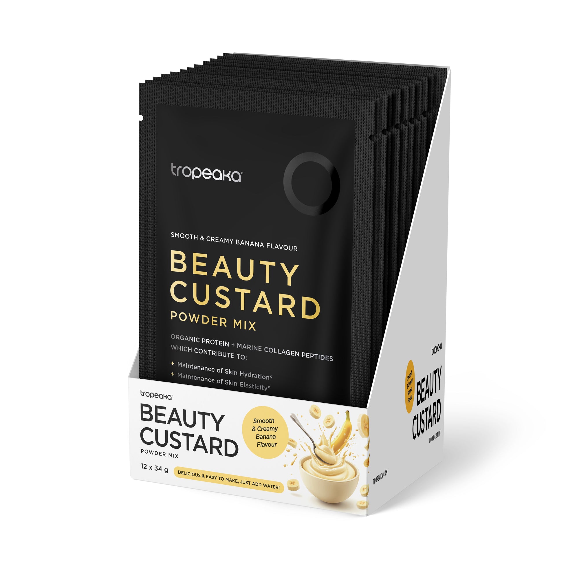 Tropeaka Beauty Custard - BANANA  (Box of 12 SINGLE SERVES)
