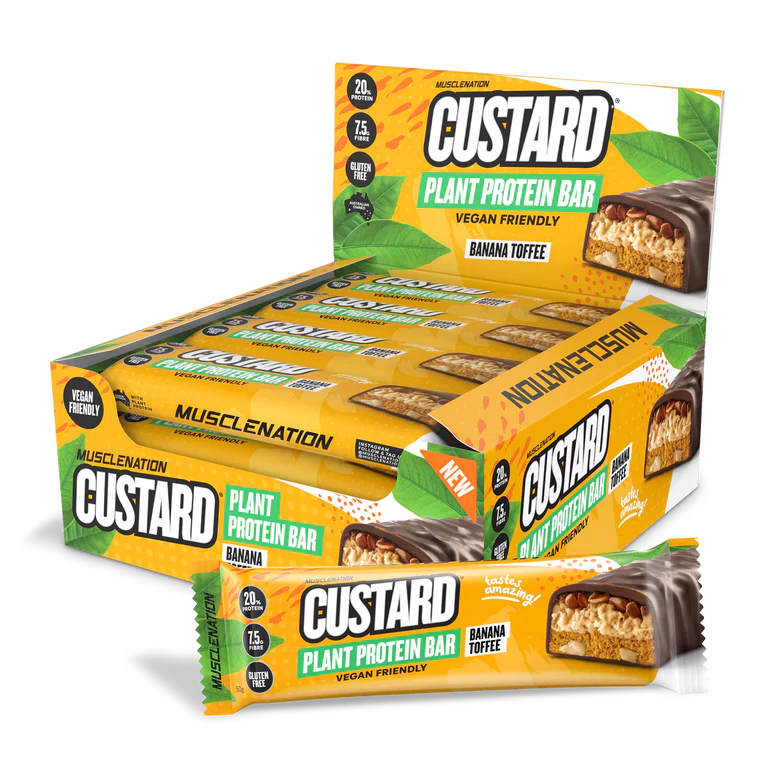 MUSCLE NATION PLANT CUSTARD BAR  (Box of 12)
