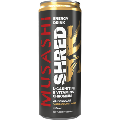 Musashi Shred Energy 12 Pack CLEARANCE Short Dated end of 23/09/2026