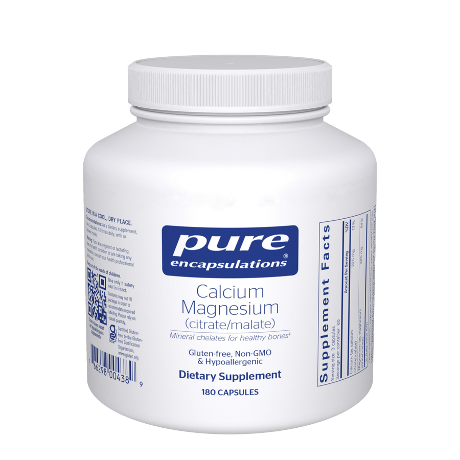 Pure Encapsulations Calcium Magnesium (citrate/malate) 180caps