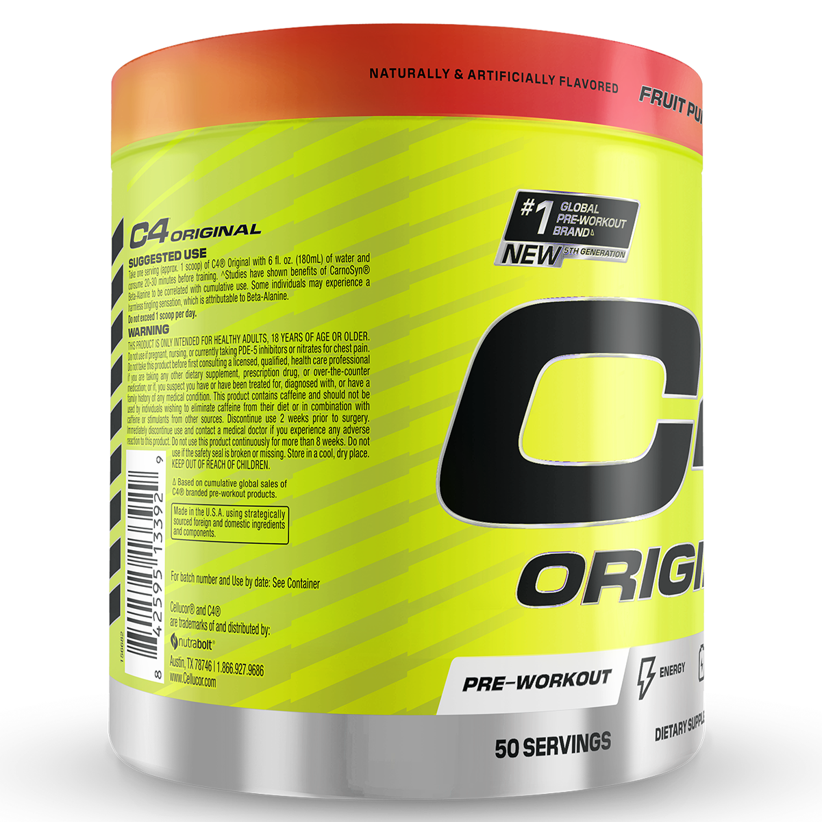 Cellucor C4 Original Pre Workout 50 serve + FREE STRINGER SINGLET  ( Only Large Size )