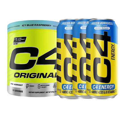 Cellucor C4 Original Pre Workout 50 serve + 3 x FREE C4 Cans ( Promo flavours random )