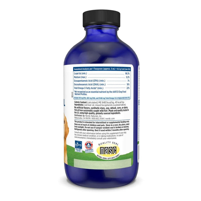Nordic Naturals Pet Cod Liver Oil (Medium/Large Breed Dogs) 237ml