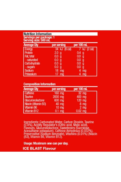 BSc ENERGY Cans 500ml (x12)