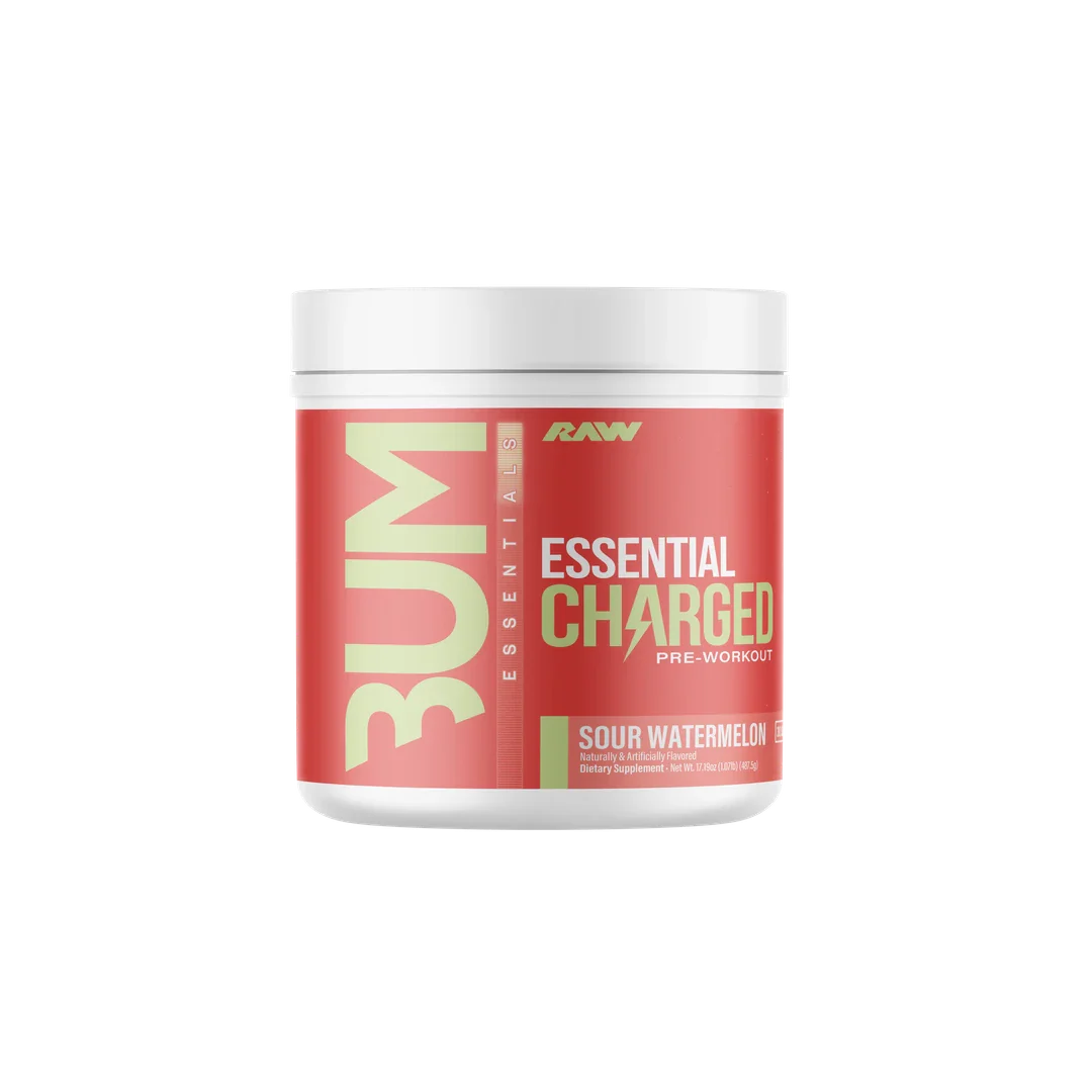 Essential Charged Pre-Workout Powder 25 Servings Clean Focus Energy