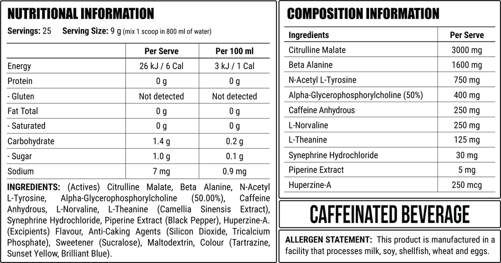 Faction Labs Disorder Pre Workout - 25 Serves for Ultimate Energy Boost