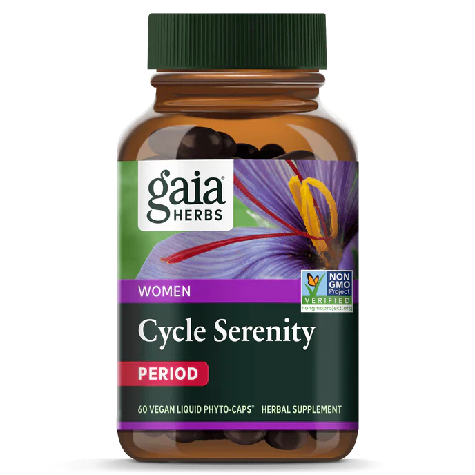 Gaia Herbs Period Cycle Serenity Saffron Mood Support 60 Capsules