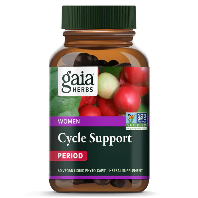Gaia Herbs Period Cycle Support 60 Capsules for Hormone Balance