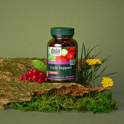 Gaia Herbs Period Cycle Support 60 Capsules for Hormone Balance