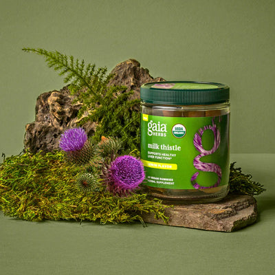 Gaia Herbs Milk Thistle Liver Support Gummies 60-Count Potent Extract