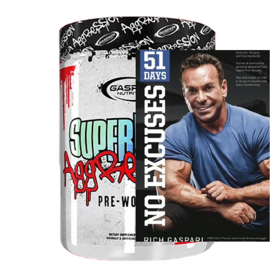 Gaspari Nutrition SuperPump Aggression 25 Serves + FREE 51 Days: No Excuses by Rich Gaspari |