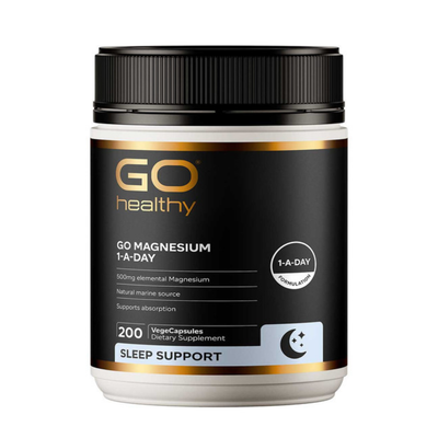 Go Healthy Go Magnesium 1-A-Day 500mg 200 Capsules