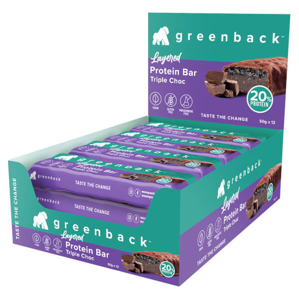 Greenback Layered Plant Protein Bars 50g x12