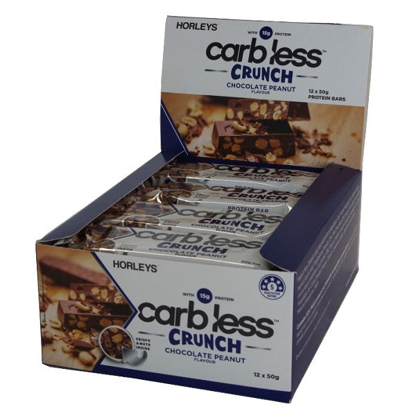 Horleys Carb Less Crunch Bar Box of 12 CLEARANCE Short Dated end of 08/2026