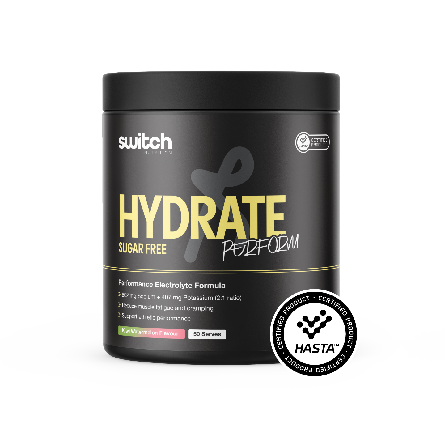 SWITCH Hydrate Perform Sugar Free [50 Serves] HASTA Certified