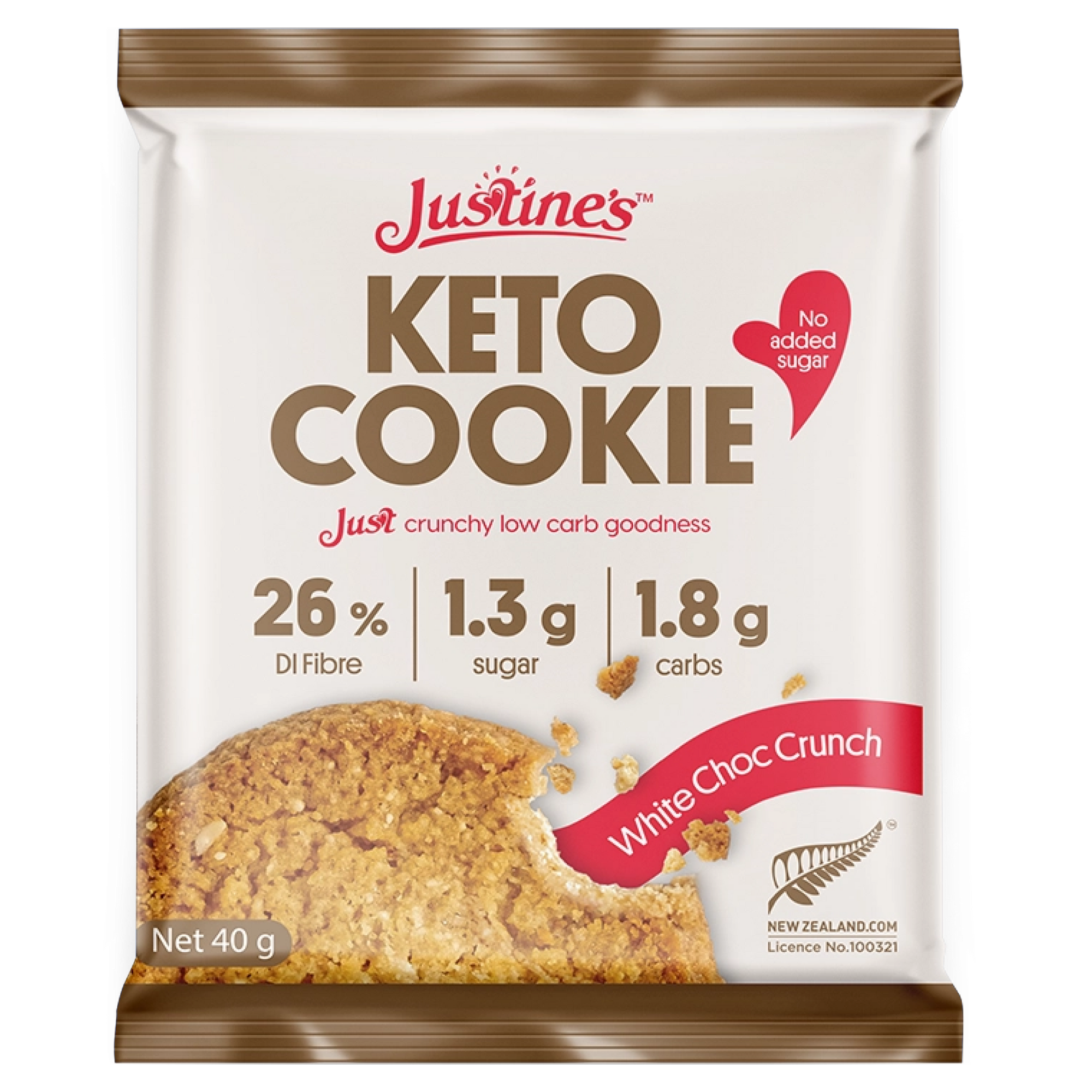Justine's Keto Crunch Cookie 40g Box of 12