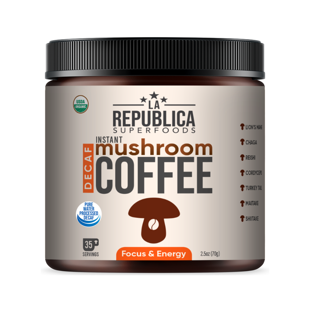 LA Republica Instant Mushroom Coffee Decaf 70g