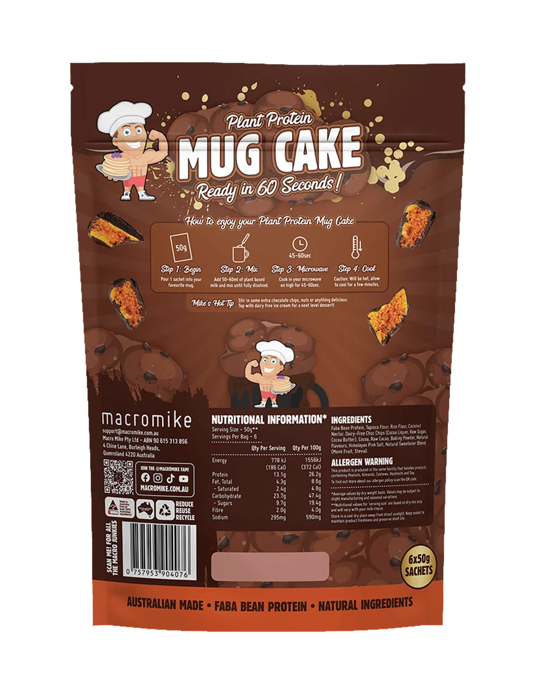 Macro Mike Plant Protein Mug Cake
