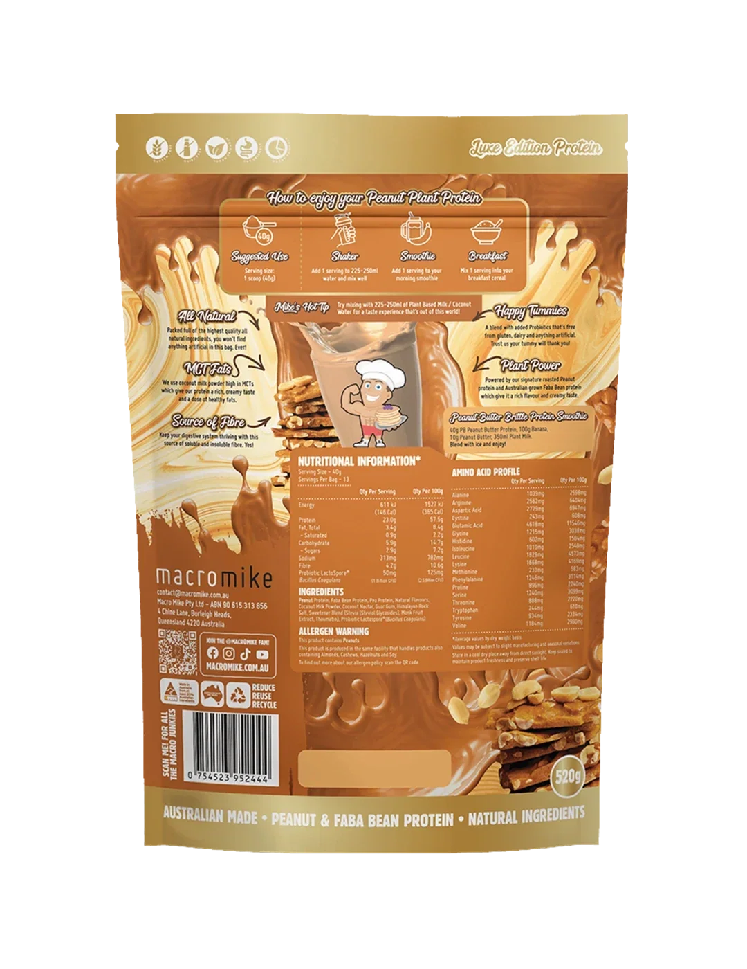 Macro Mike Peanut Plant Protein