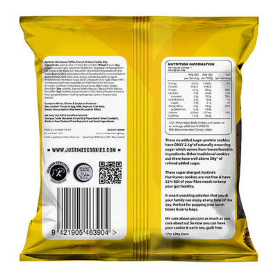 Justine's Hurricanes Toffee Crunch Protein Cookies 45g x12