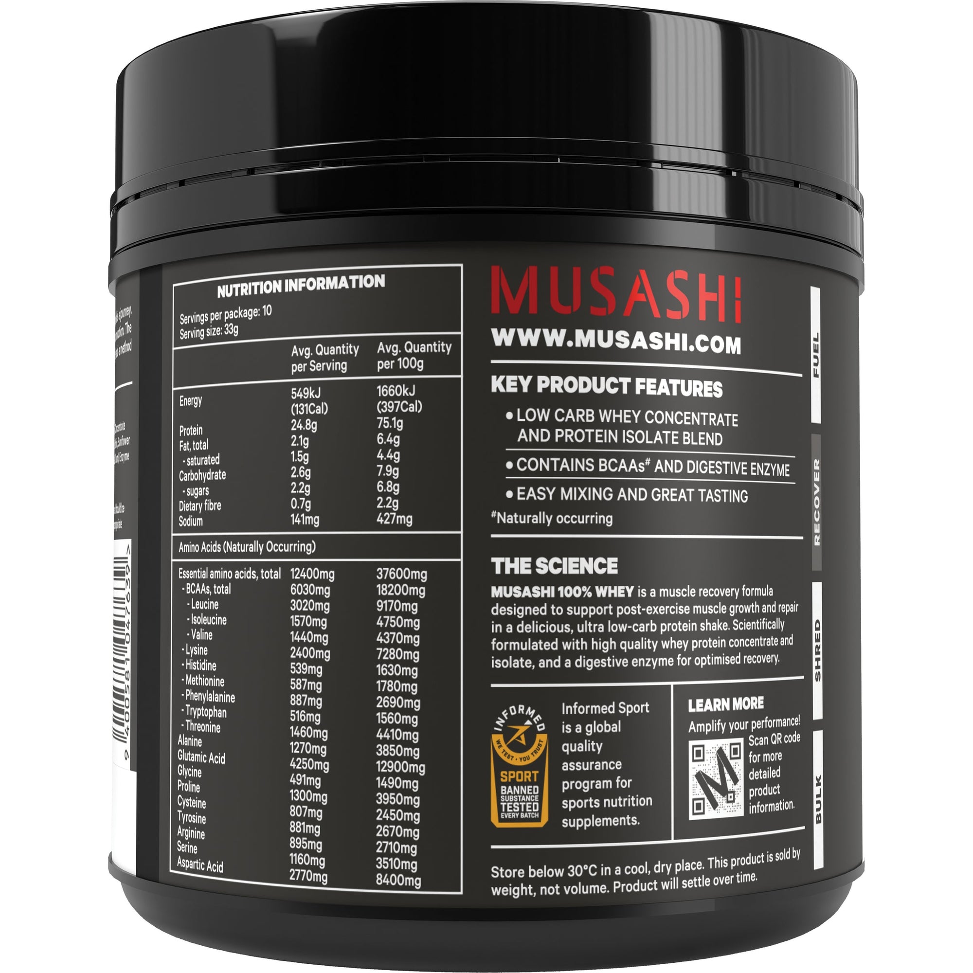 Musashi 100% Whey 330g