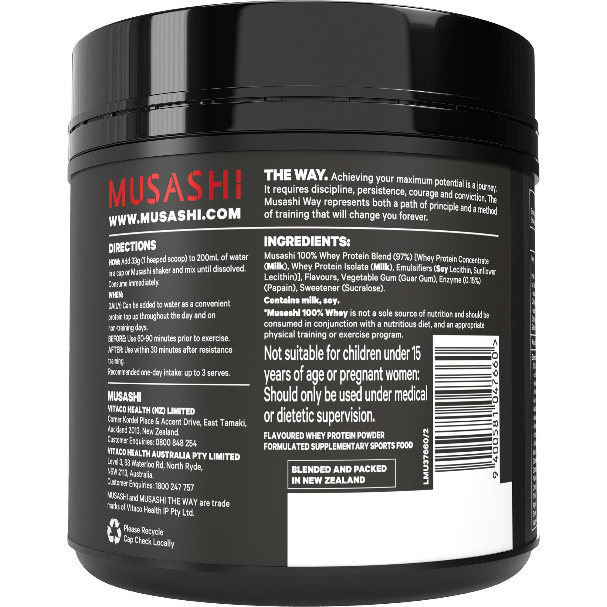 Musashi 100% Whey 330g