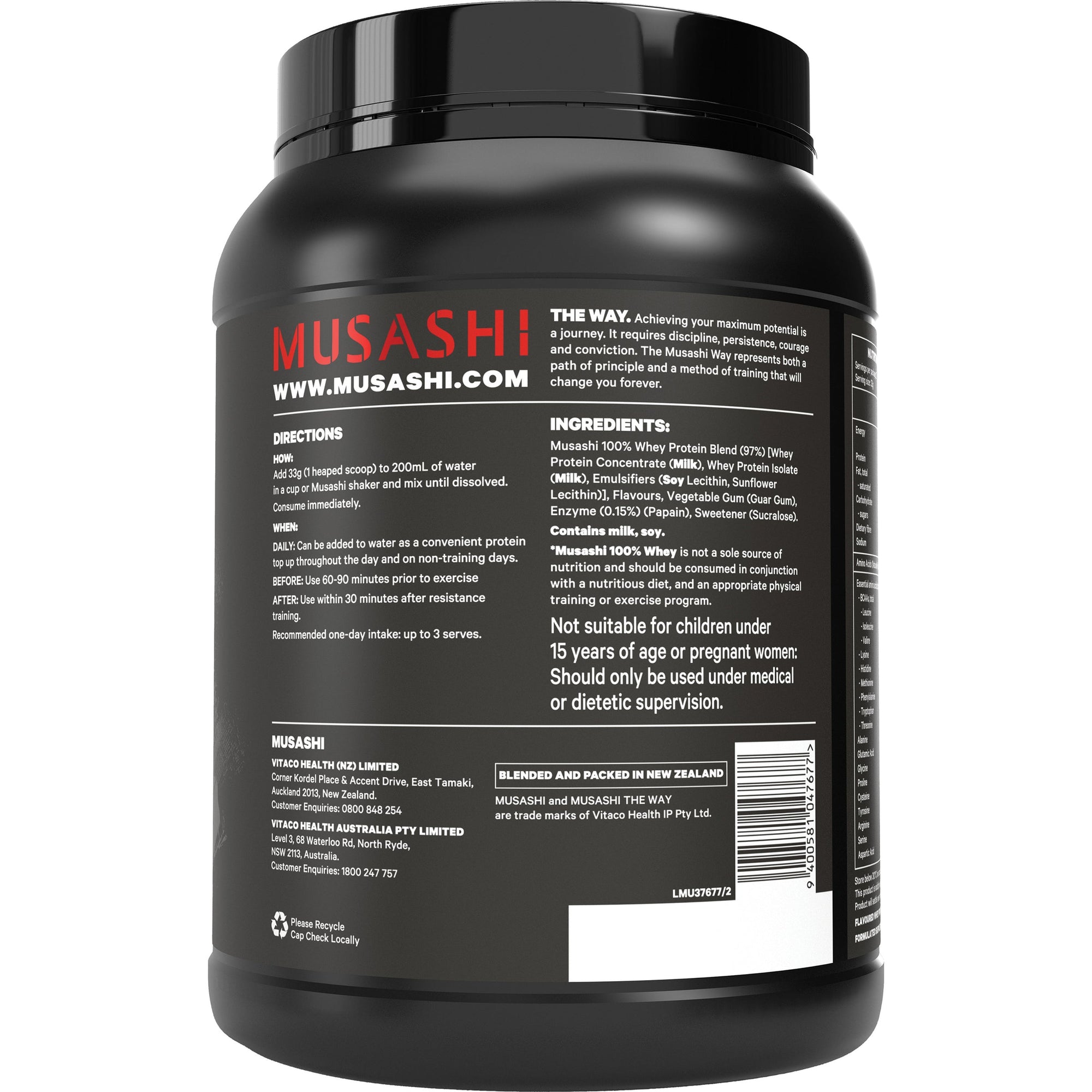 Musashi 100% Whey 900g