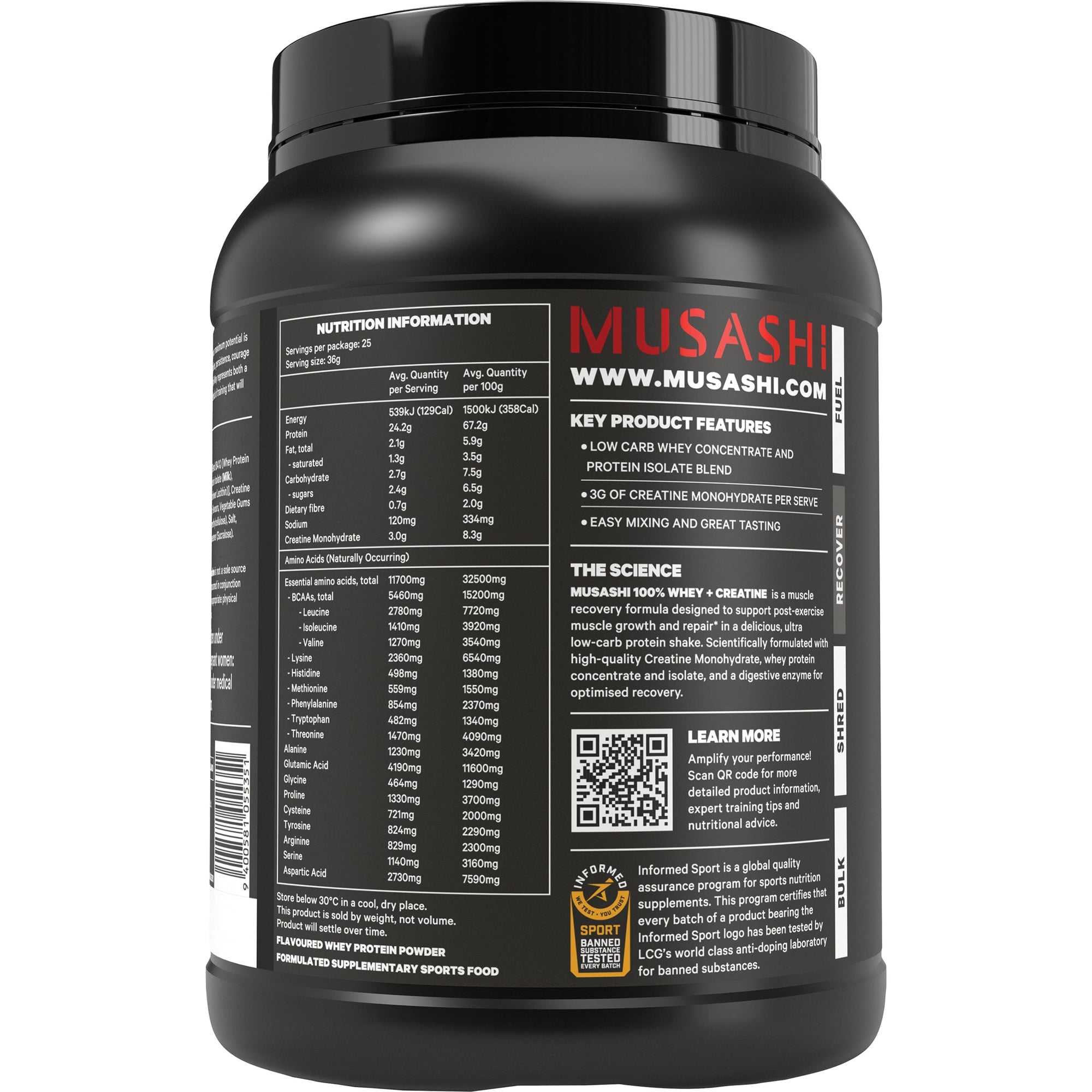 Musashi 100% Whey+ Creatine